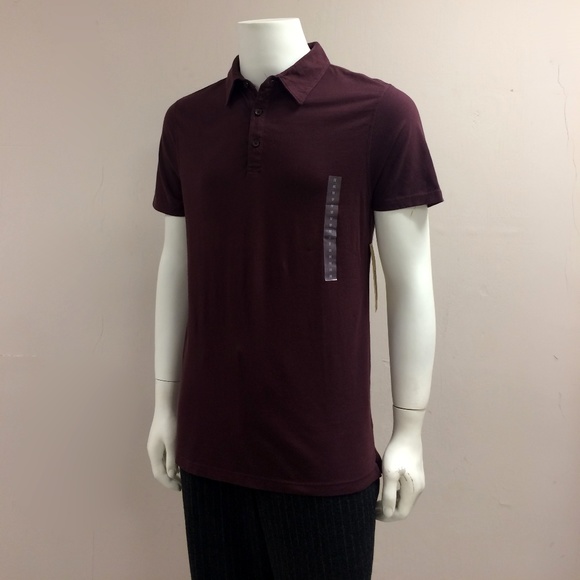 DKNY Jeans Burgundy Polo Shirt - Picture 2 of 8